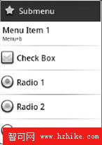 Android菜單系統子菜單