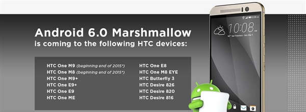 Android 6.0支持HTC機型有哪些 Android 6.0首批升級HTC設備匯總