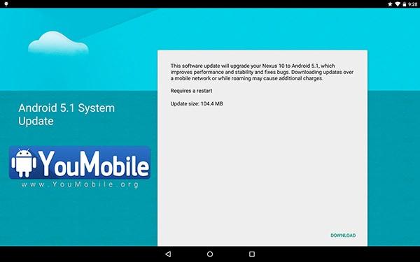 谷歌喂食親兒子 Nexus 10可升Android 5.1