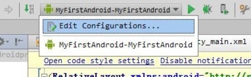 的edit configurations，點擊左邊的綠色“+”號，選擇android application。