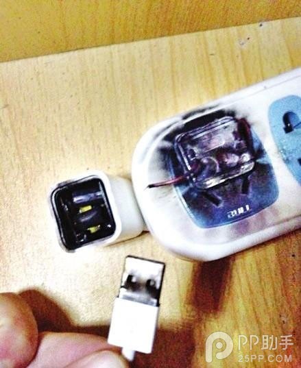 大學生蘋果原裝iPhone5充電器爆炸 這回不能賴山寨了