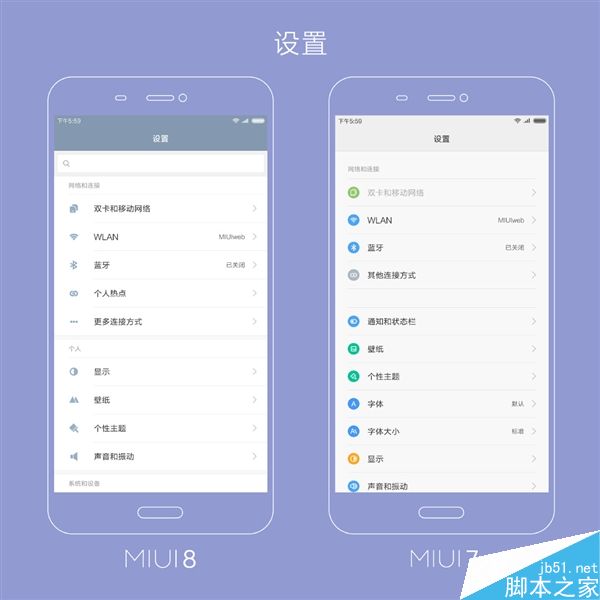 小米官方圖解：MIUI 7/8有啥區別？