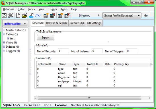 火狐插件SQLite Manager