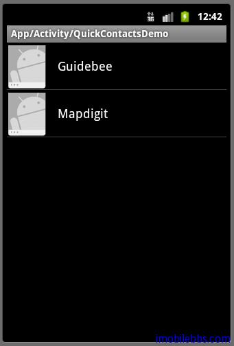 Android ApiDemo示例解讀系列之九：App->Activity->QuickContactsDemo
