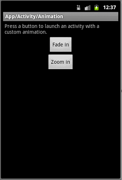 Android ApiDemo示例解讀系列之三：App->Activity->Animation