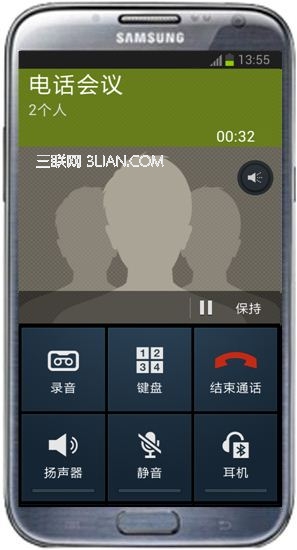 三星Galaxy NoteⅡ N7100/N7108如何使用多方通話功能？