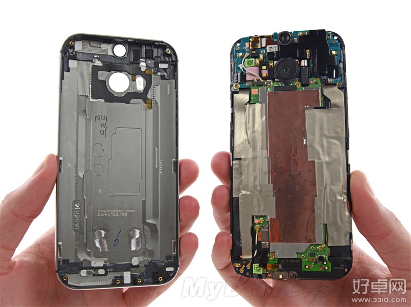 htc one m8拆機圖分享 看看這手機做工如何