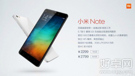 小米Note和小米Note頂配版配置有什麼區別