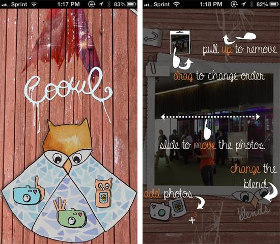 有趣的攝影應用Coowl 可以合並處理多張照片