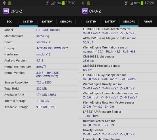 免費CPU檢測軟件CPU-Z登陸Android平台