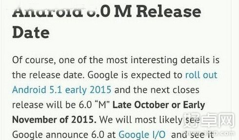 Android 6.0或於明年10月份推出