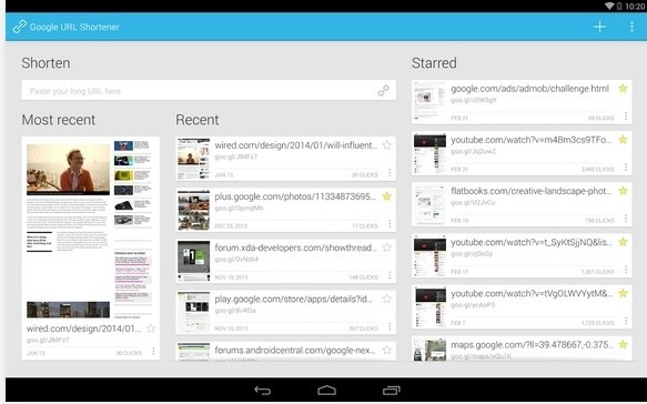 Google短鏈接服務以免費Android應用新面孔亮相