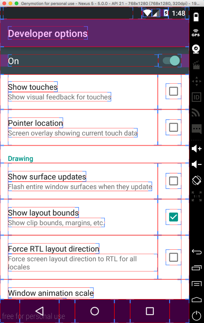 layout bounds