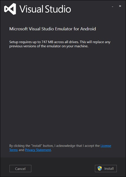 Visual Studio Android 2