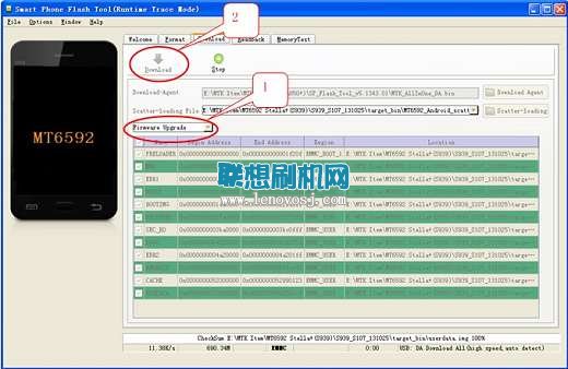 聯想A850+刷機教程(線刷救磚)