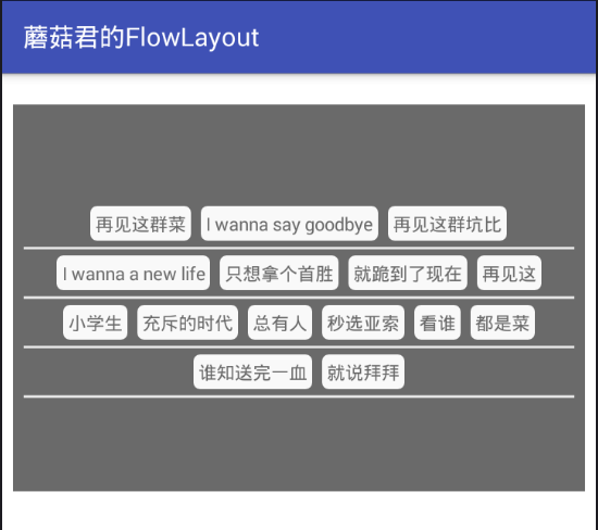 FlowLayout內容居中