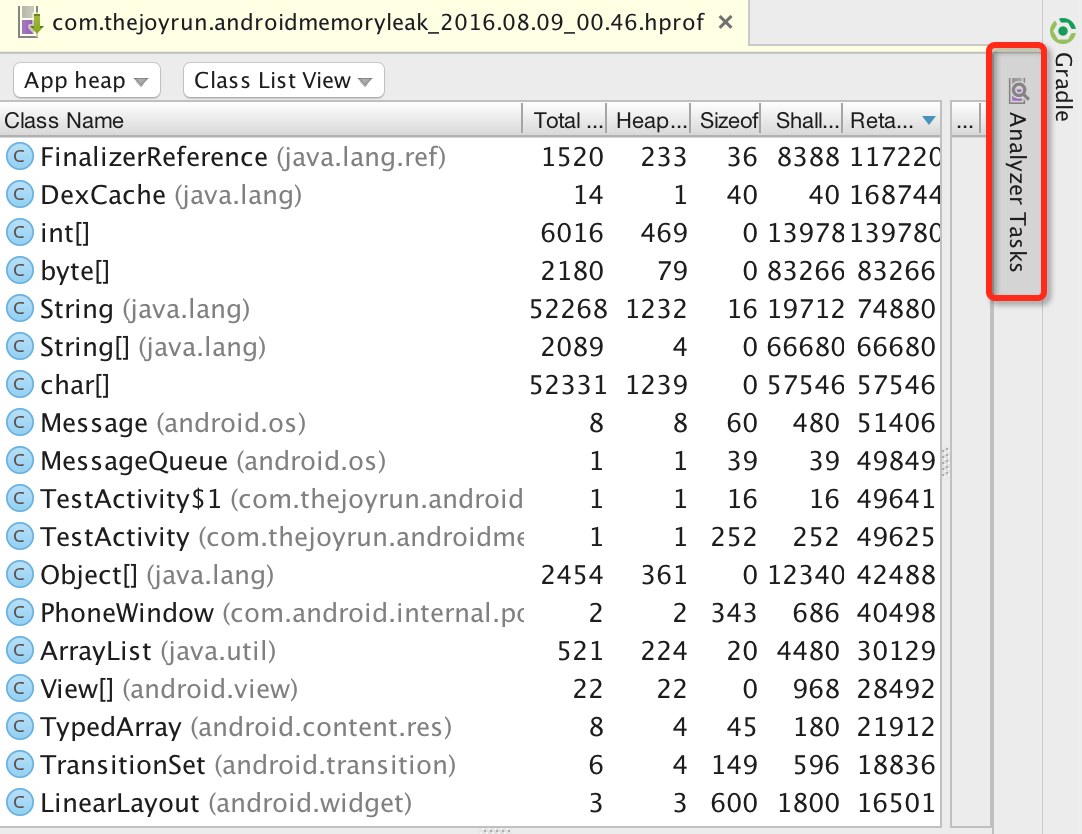 Analyzer Tasks