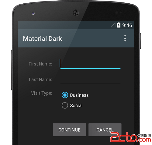 Dark material theme