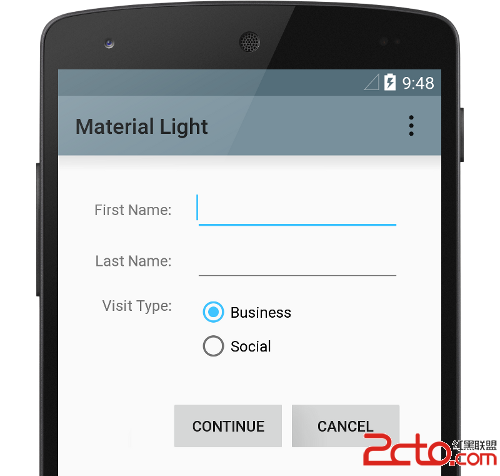 Light material theme