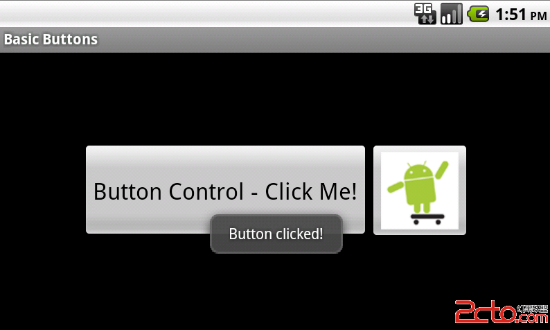 Handling a Button control click with a Toast