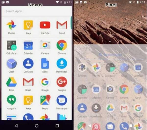谷歌Pixel與Nexus 的UI比較：差異不大