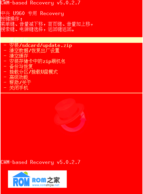 中興U960s,recovery